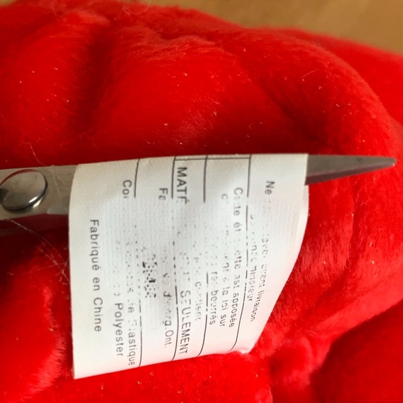 Ty (6) Vintage “Retired”Red (Pierre) Bear with Maple Leaf - Picture 9 of 9